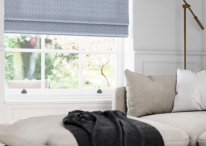 Aztec, Indigo - Roman Blind - Image 5